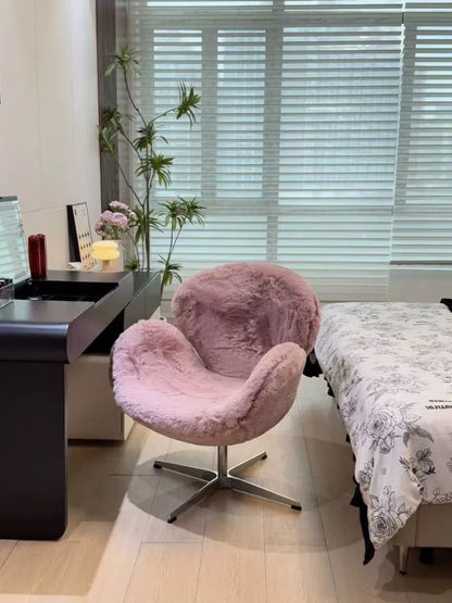 Swan Chair Vanity Chair - Luxury Elegant Makeup Chair for Women, Suitable for Cloakroom, Bedroom Dressing Table & Living