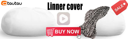 OTAUTAU Fluffy Faux Bunnyf Fur Bean Bag Cover Corner Pouf Cover DD003【No Filler Inside! You Need To Buy Filler By Yourself !】