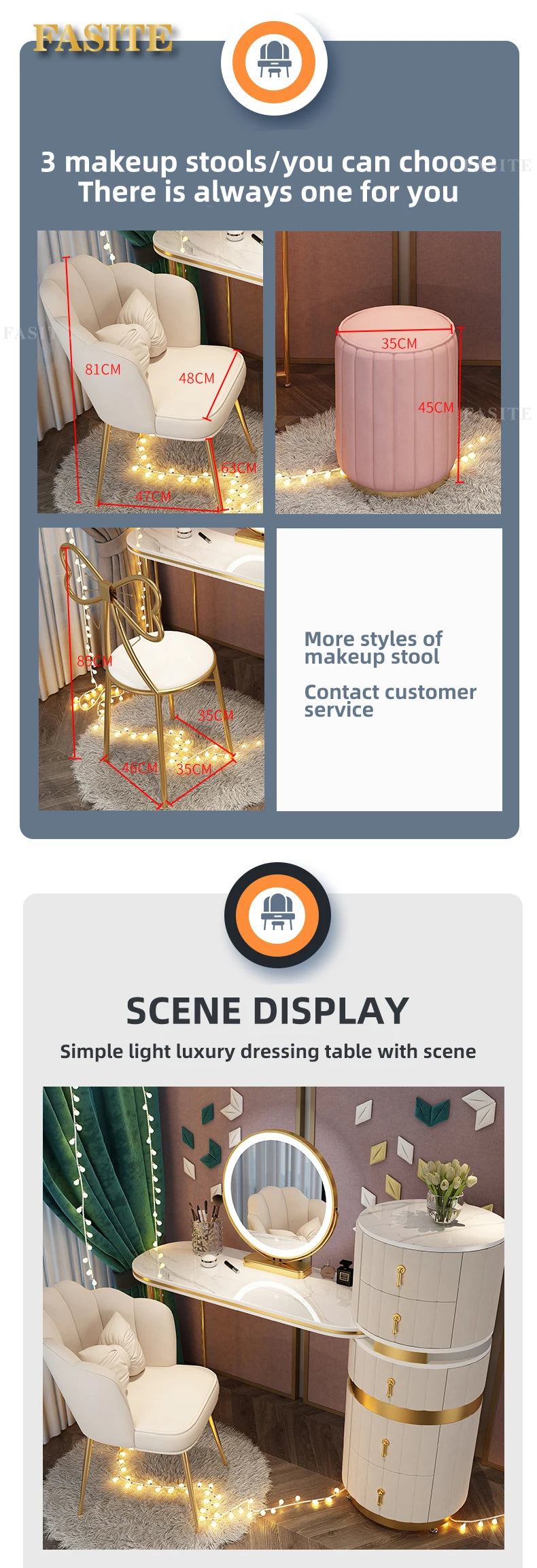 Bedroom Italian Light Luxury Dressing Table Wind Storage Cabinet One Small Apartment Makeup Dresser