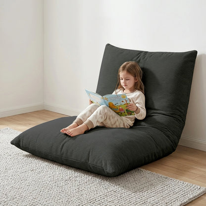 Kids Bean Bag Bed Foldable Compression Lounger Sofa Bed with Soft Removable & Washable Cover Foam-Filled Floor Lounger Chair
