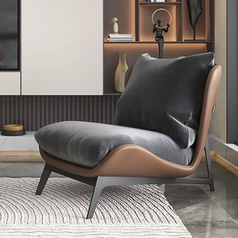 Single Chair Sofa Dining Armrest Chairs Black Yellow Upholstered Armchair Living Room Upholstery Replacement Salon Furniture