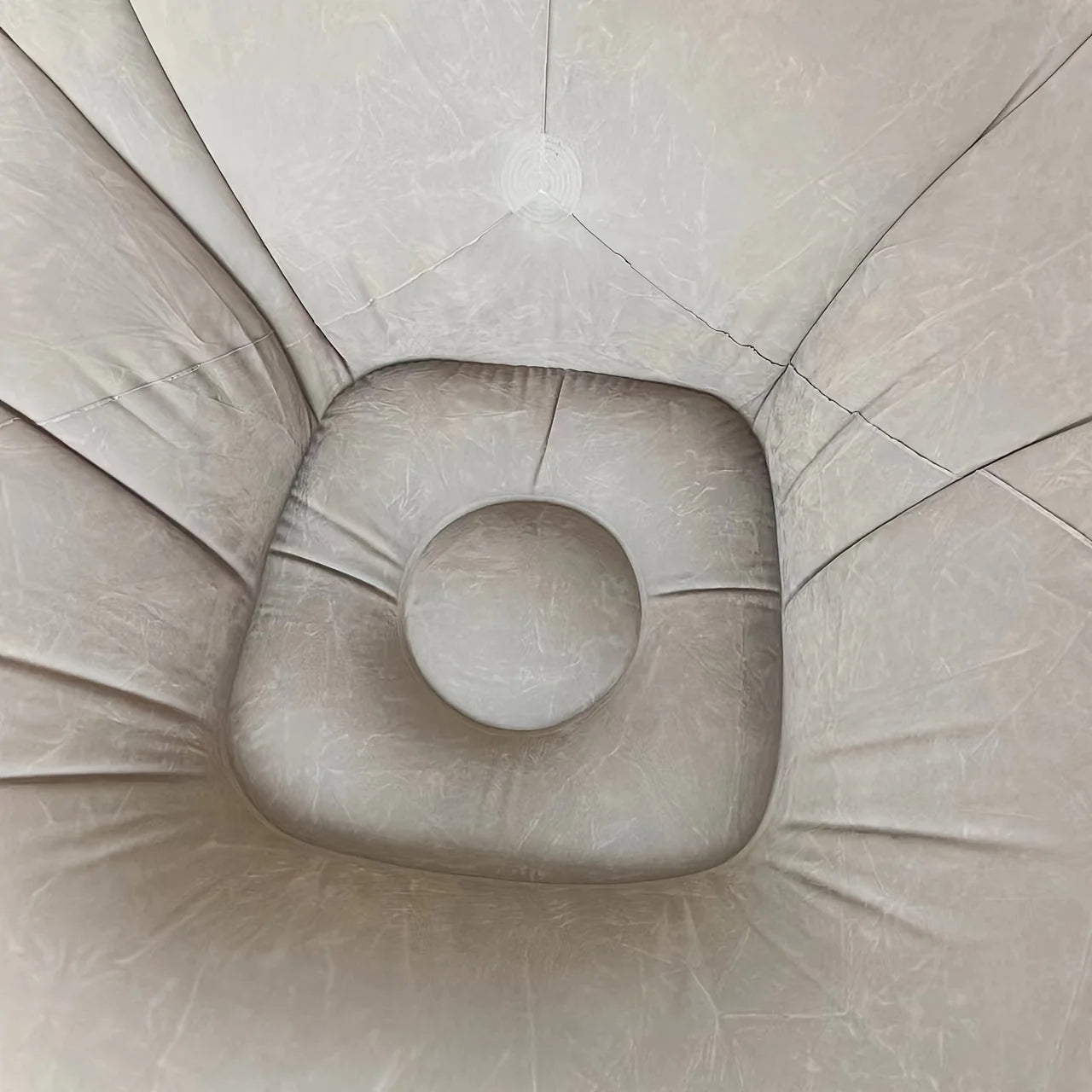 Inflatable Lazy Chair Portable Foldable Single Sofa with Soft Fleece No Assembly Indoor Outdoor Use