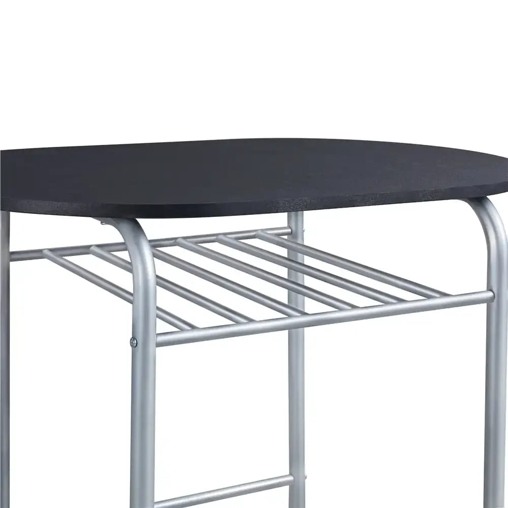 Alden Design Modern Dining Set 3pcs round Table And 2 Chairs Multiple Colors Available for Kitchen Room Furniture