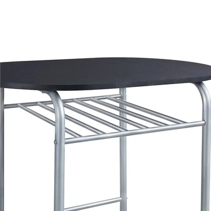 Alden Design Modern Dining Set 3pcs round Table And 2 Chairs Multiple Colors Available for Kitchen Room Furniture