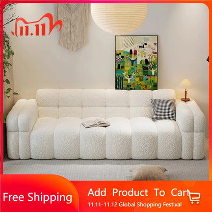 Apartment Lounge Sofas Comfortable Minimalist Large Soft Sofa Floor Apartment Romantic Elegant Ergonomic Divano Trendy Furniture