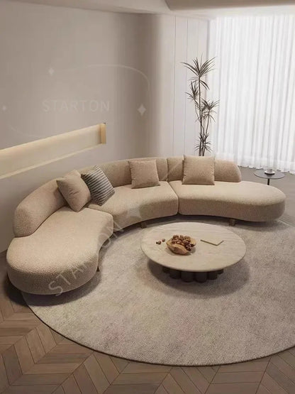Curved Modern Soft Unique Sofa Kawaii Wood Foam Nordic Luxury Sofa Sectional Lounge Designer Divano Letto Living Room Furniture