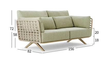 Nordic Designer Outdoor Garden Sofas Villa Leisure Area Lazy Sofa Home Balcony Sofa Chair Combination Luxury Outdoor Furniture L