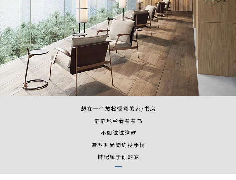 Single Light Luxury Designers Stainless Chair  Minimalist Backrest Armchair Negotiation Living Room Chair Sofa Stool Furniture