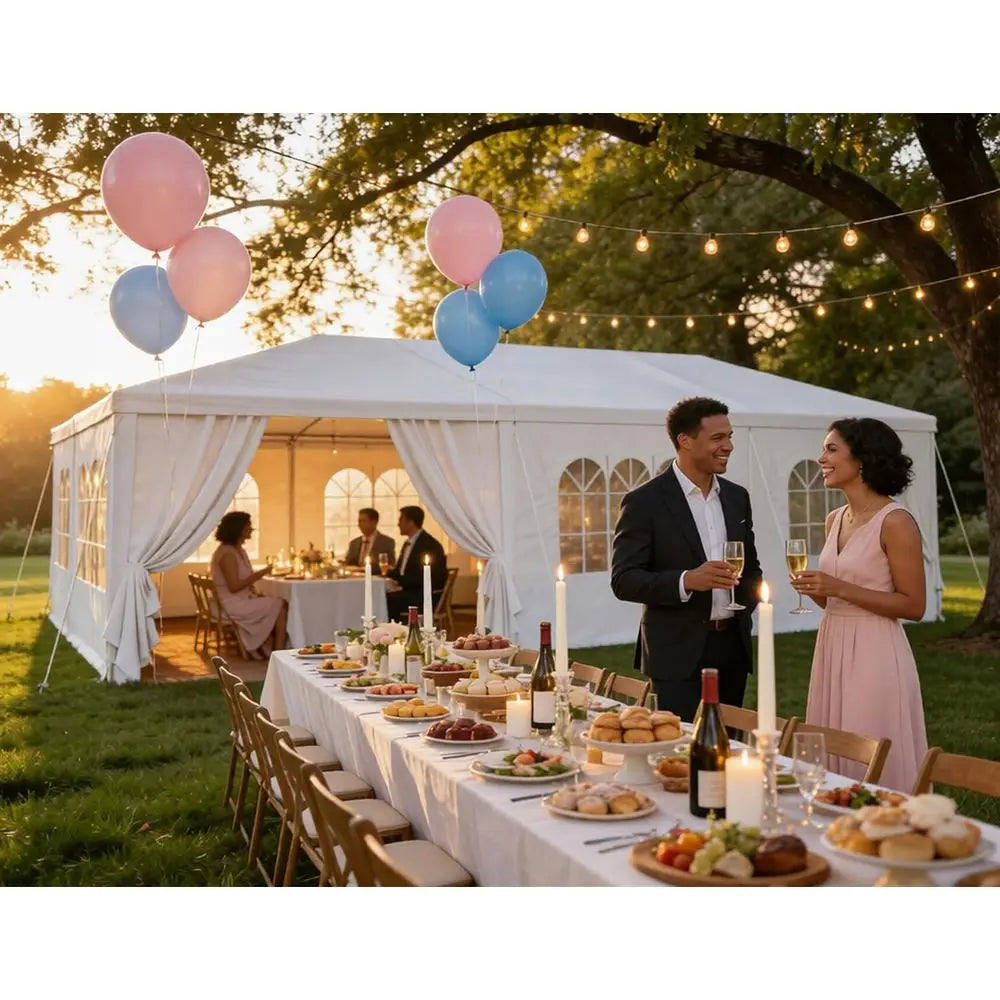 Heavy-Duty Outdoor Party Tent with 8 Removable Sidewalls for Large Backyard Events, Weddings, and BBQs