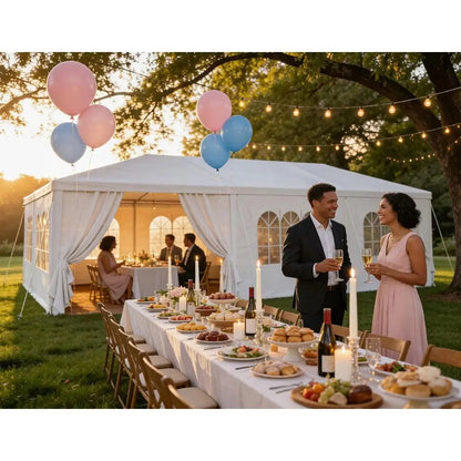 Heavy-Duty Outdoor Party Tent with 8 Removable Sidewalls for Large Backyard Events, Weddings, and BBQs