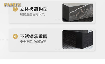 Marble Top Coffee Table Living Room Luxury Stone Rectangular Coffee Table Modern Topper Italian Table Home Furniture