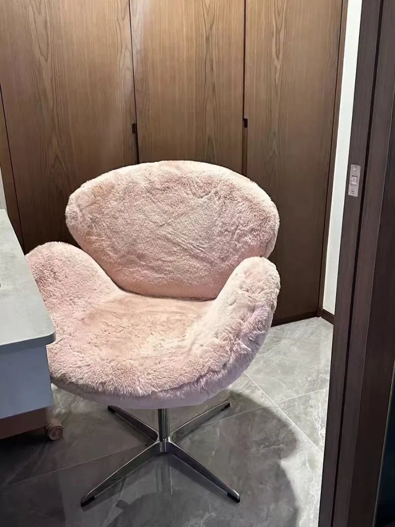 Swan Chair Vanity Chair - Luxury Elegant Makeup Chair for Women, Suitable for Cloakroom, Bedroom Dressing Table & Living