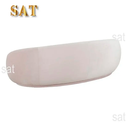 For Modern Velvet Round Arm Curved Sofa Large Couch Lounge Sofa for Home Hotel Furniture