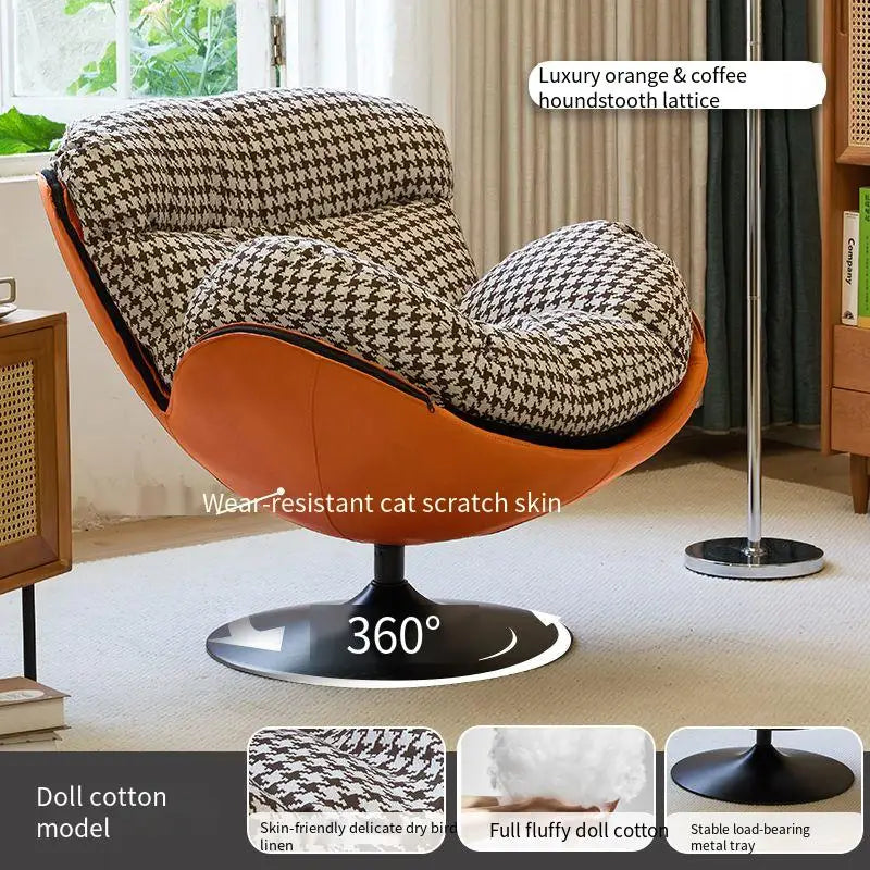 Large Swivel Chair, Modern Luxury Design, Relaxing Comfy Armchair, Lazy Puffs Sedie Da Soggiorno Home Furniture