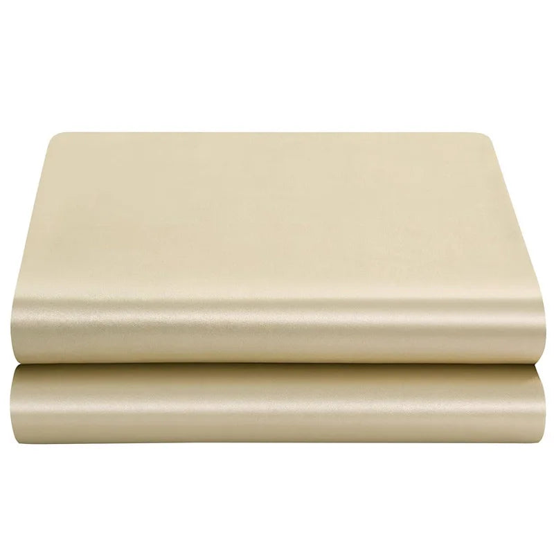 1PC Mulberry Silk Flat Sheet Luxury Smooth Bed Sheets Top Sheet Single Double King Queen Size Couple Bed Linen Soft Bedspreads