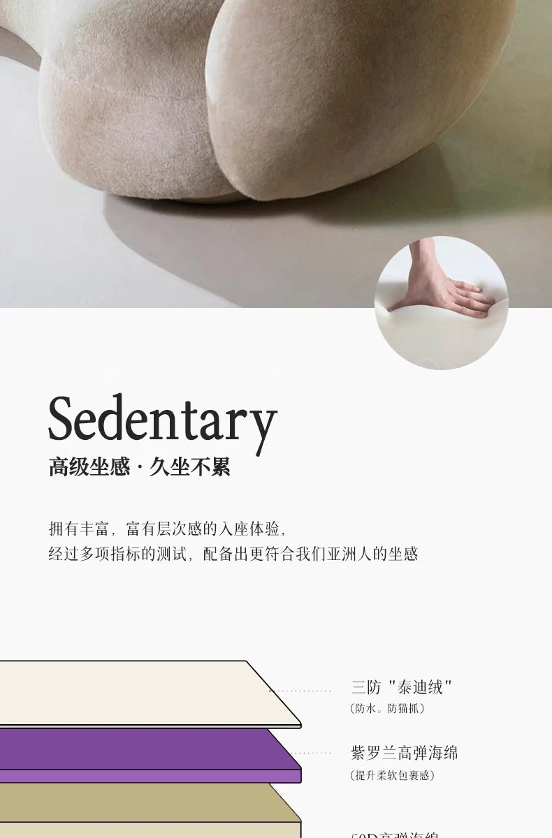 Cashew sofa Nordic light luxury modern simple living room fabric sofa combination straight row sofa