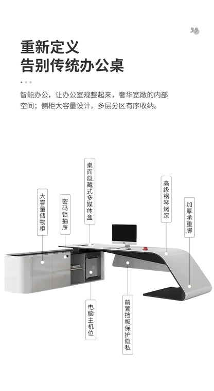 Adjustable Gaming Office Desk Organizers Storage Multifunctional Office Desk Lshaped Folding Escrivaninha Commercial Furniture