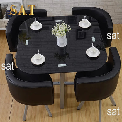 Modern Dining Table and Chair Set Modern Restaurant Home Dining Room Dinning Table Glass Top Round Dining Table Set