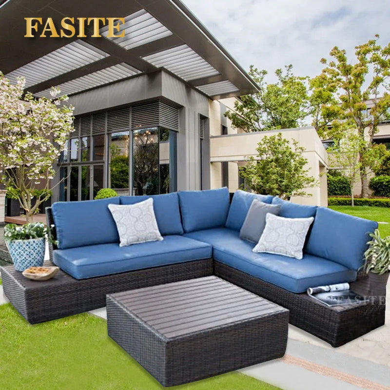 Outdoor sofa courtyard rattan garden hotel sales office sun room balcony outdoor coffee table furniture combination