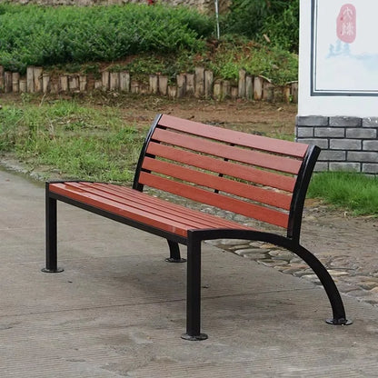 Customized Outdoor Aluminum Park Benches Patio Bench Seat Plastic Wood Long Urben Furniture for Public Area