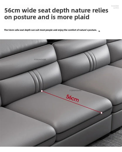 Luxury Leather Living Room Sofas Italian Home Sofa Bed Recliner Modern Designer Ergonomic Back Sofa Living Room Furniture