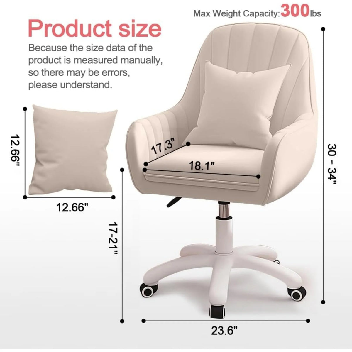 Modern Velvet Swivel Office Chair with Adjustable Height and Ergonomic Design Elegant Velvet Office Chair with Swivel Base