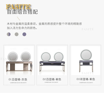 Double-sided mirror table for tgf barber shop, special for dyeing and ironing double-sided mirror hair salon for hair salon