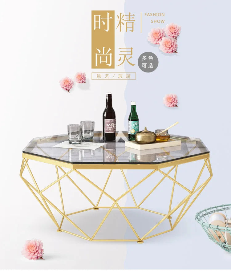 S Nordic Aesthetic Coffee Table Clear Simple Unique Designer Decoration Side Table Standing Lounge Couchtisch Salon Furniture