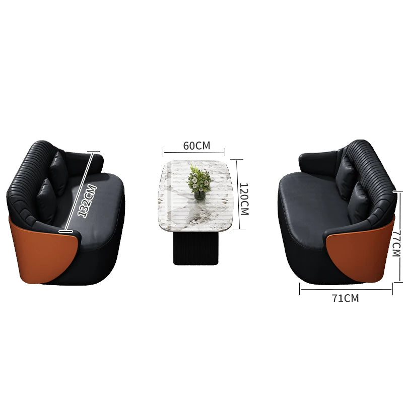 LMM negotiates business office sofa table and chair combination for business reception