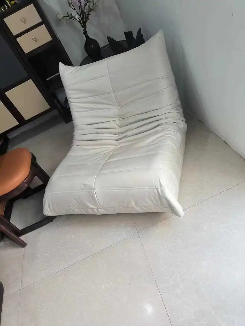 Lazy sofa, togo caterpillar sofa, light luxury, simple Internet celebrity creative chair, suede freehand space recliner