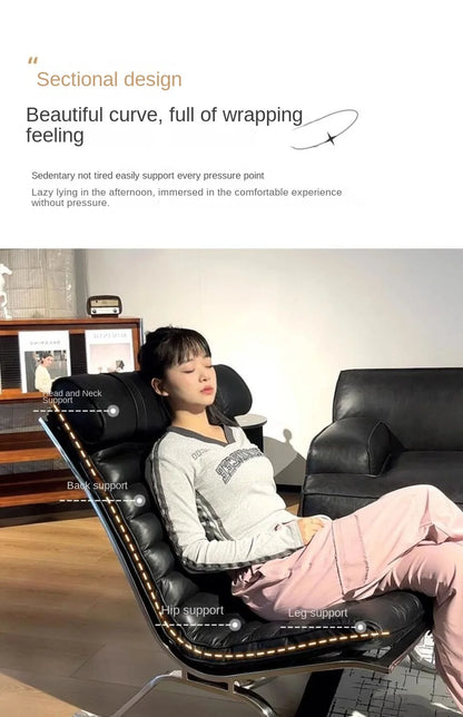 MOMO Sofa Chair Minimalist Light Luxury Senior Sense Of Living Room Antique Style Designer Sofa Chair Lazy Leisure Lounge Chair