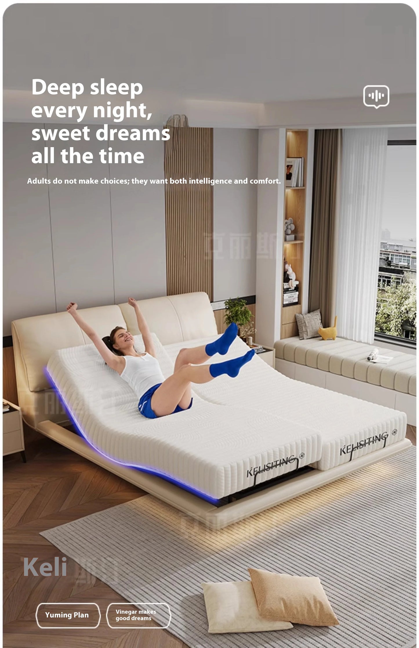 Soft Luxury Modern Double Bed Lift Up Electric Adults Smart Double Bed Queen Mattress Camas De Dormitorio Bedroom Furniture