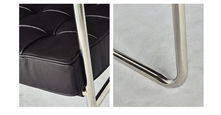 HE 113 Lounge Hans Singe Sofa Chair Leisure Chair Stainless Steel Leather PU for Living Room