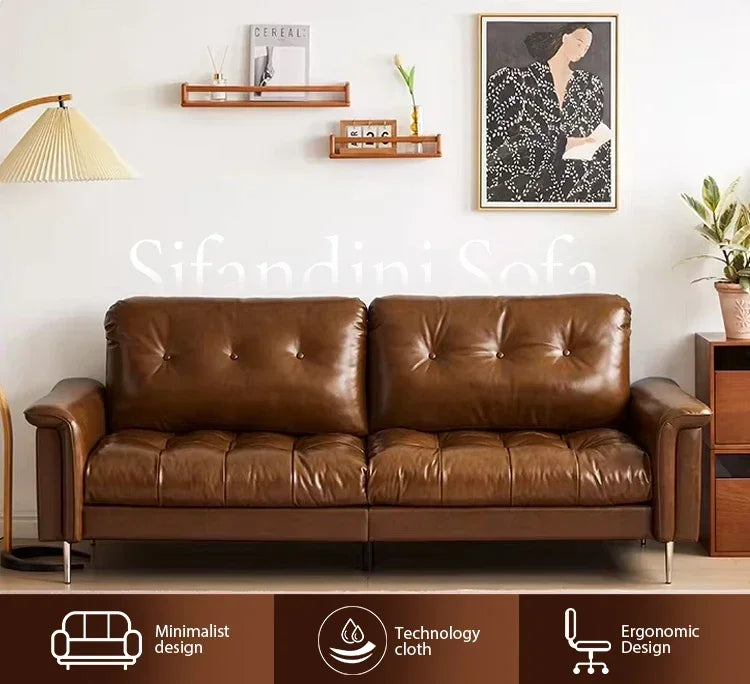 Modern Retro Luxury Living Room Furniture Factory-Price Sectional Sofa Set Single Faux Leather Lounge Chair Corner Sofa Hotels