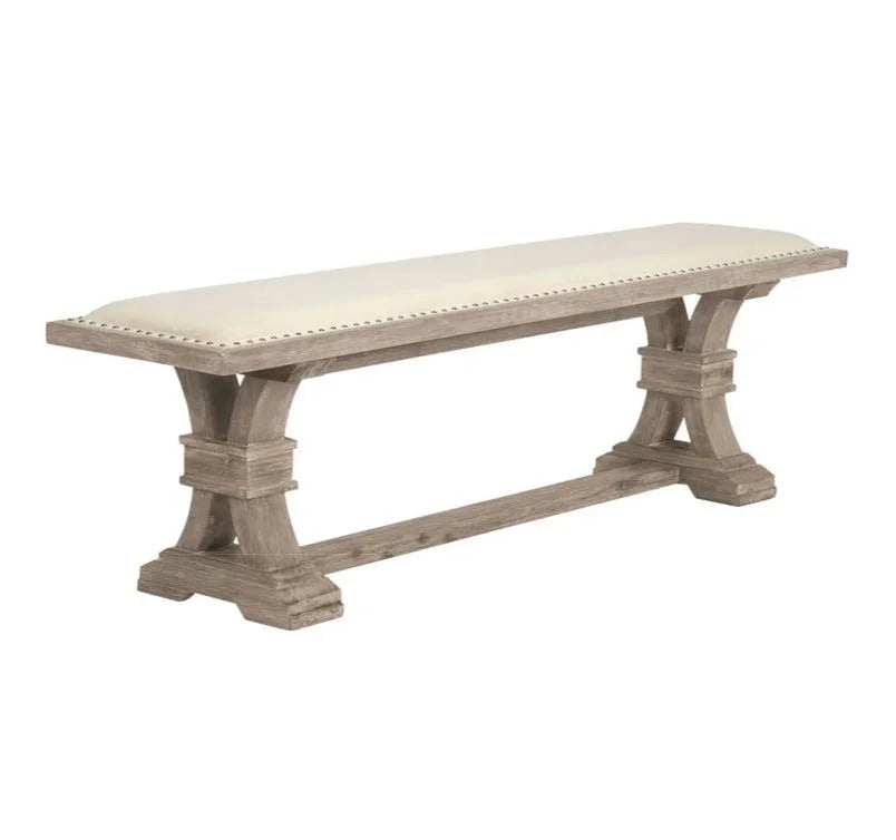 Solid Wood Dining Table Mild Luxury Retro  Log Home Living Room
