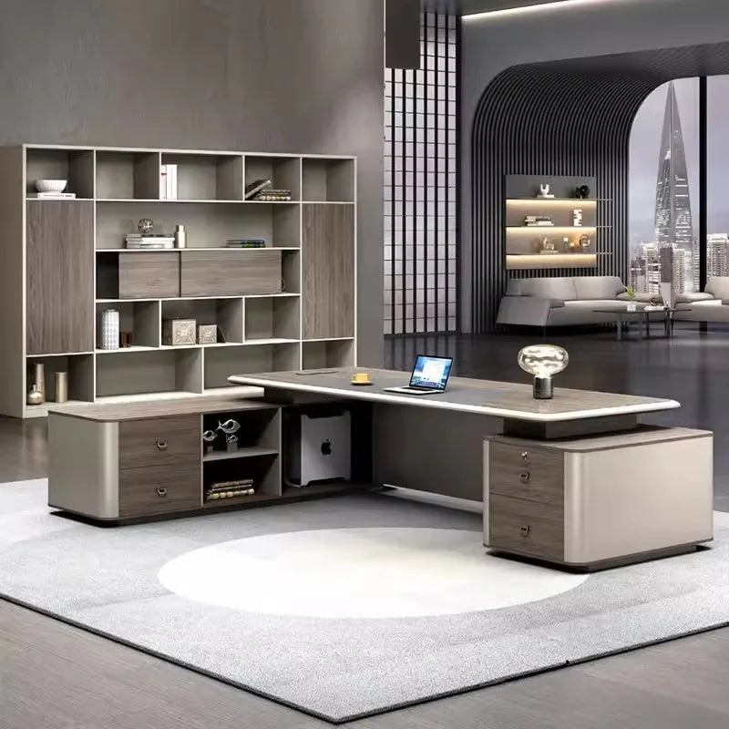 Boss table, desk, simple modern class desk, office table and chair combination