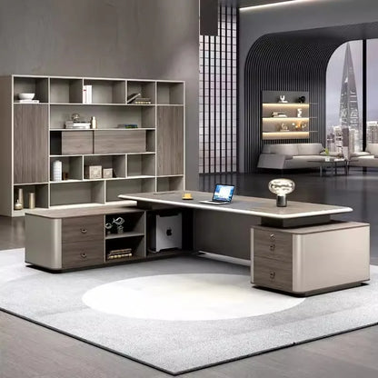 Boss table, desk, simple modern class desk, office table and chair combination