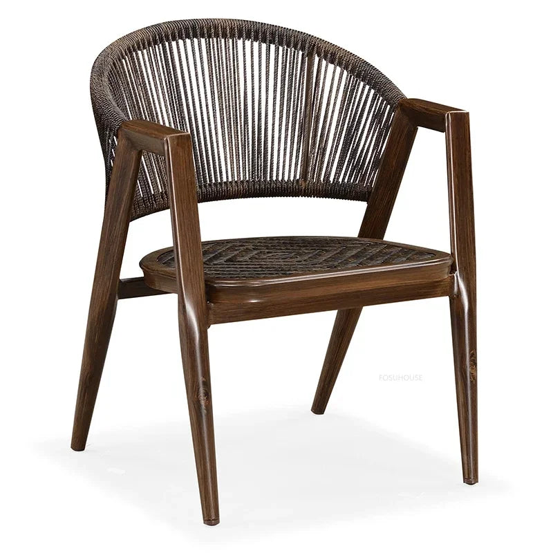 Waterproof and Sun-proof Garden Outdoor Chairs Leisure Outdoor Furniture Aluminum Alloy Chair Modern Patio Balcony Table Chairs