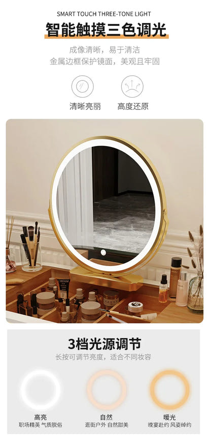 Luxury Charm Dressing Table Luxury Nordic Salon Drawer Nordic Dressing Table Mirror Chair Storage Coiffeuse Furniture Makeup