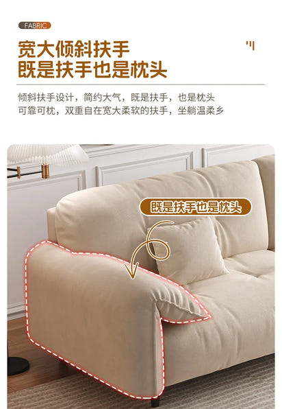 Large  Apartment Sofa Wood Lounge  Puffs Recliner Longer Sofa Modern Designer Luxury Nordic Muebles Para El Hogar Home Furniture