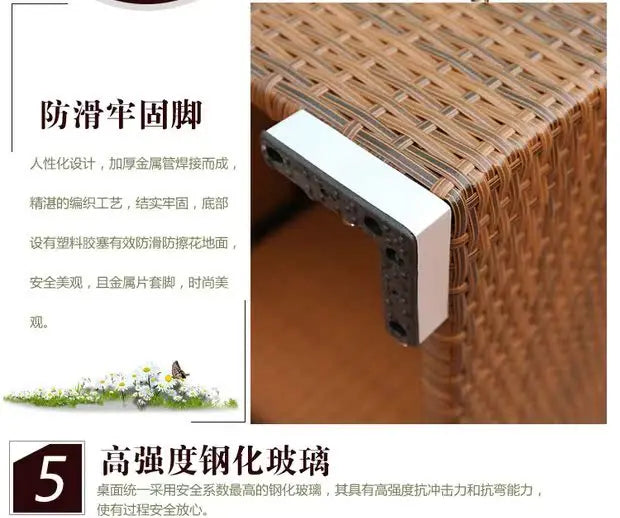 Outdoor Open-air Garden Sofas Hotel Backrest Modern Leisure Garden Sofas Balcony Pe Rattan Furniture Sofá Do Jardim MHHYSF