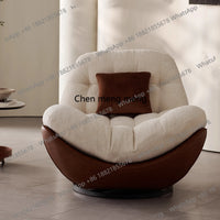 Italian minimalist swivel single chair modern creative sofa living room balcony lounge chair designer lazy lounge chair