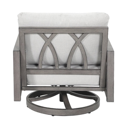 360 swivel chair for living room, family bar, swimming pool and dining room, aluminum garden sofa with cloth cushion