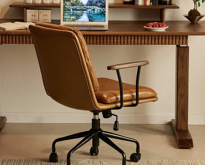 O Black Walnut Book Chair Computer Chair Ergonomic Office Book Chair Comfortable And Sedentary Backrest Lifting And Rotating