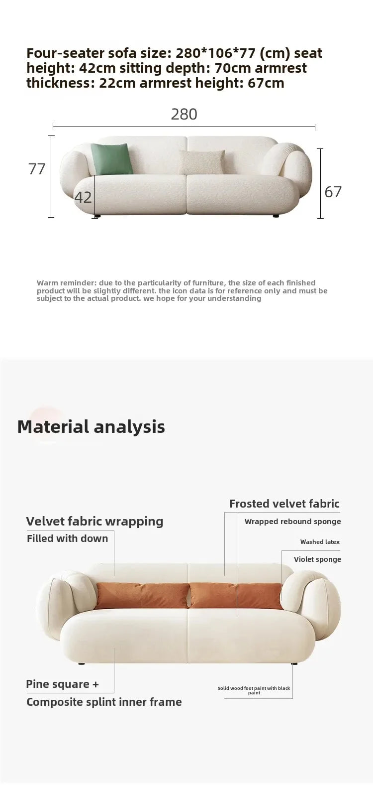 White Technology Cloth Sofa Set Modern King Size Foam Sponge Tatami Couch Large Reading Design Soft Big Bank Bedroom Furniture