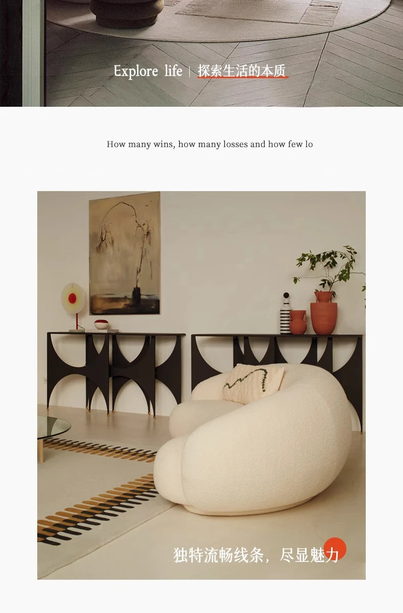 Cashew sofa Nordic light luxury modern simple living room fabric sofa combination straight row sofa