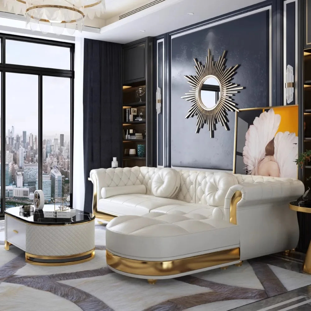 Stylish Modern Luxury Reclining Sofa Perfect Corner Couch Chic Living Room Relaxation Elegance Deserve Canape Salon Decoration