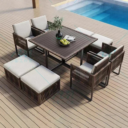 Terrace Garden Rattan Outdoor Chair Leisure Tea Table Patio Outdoor Furniture Set Outdoor Table and Chairs Garden Furniture Sets