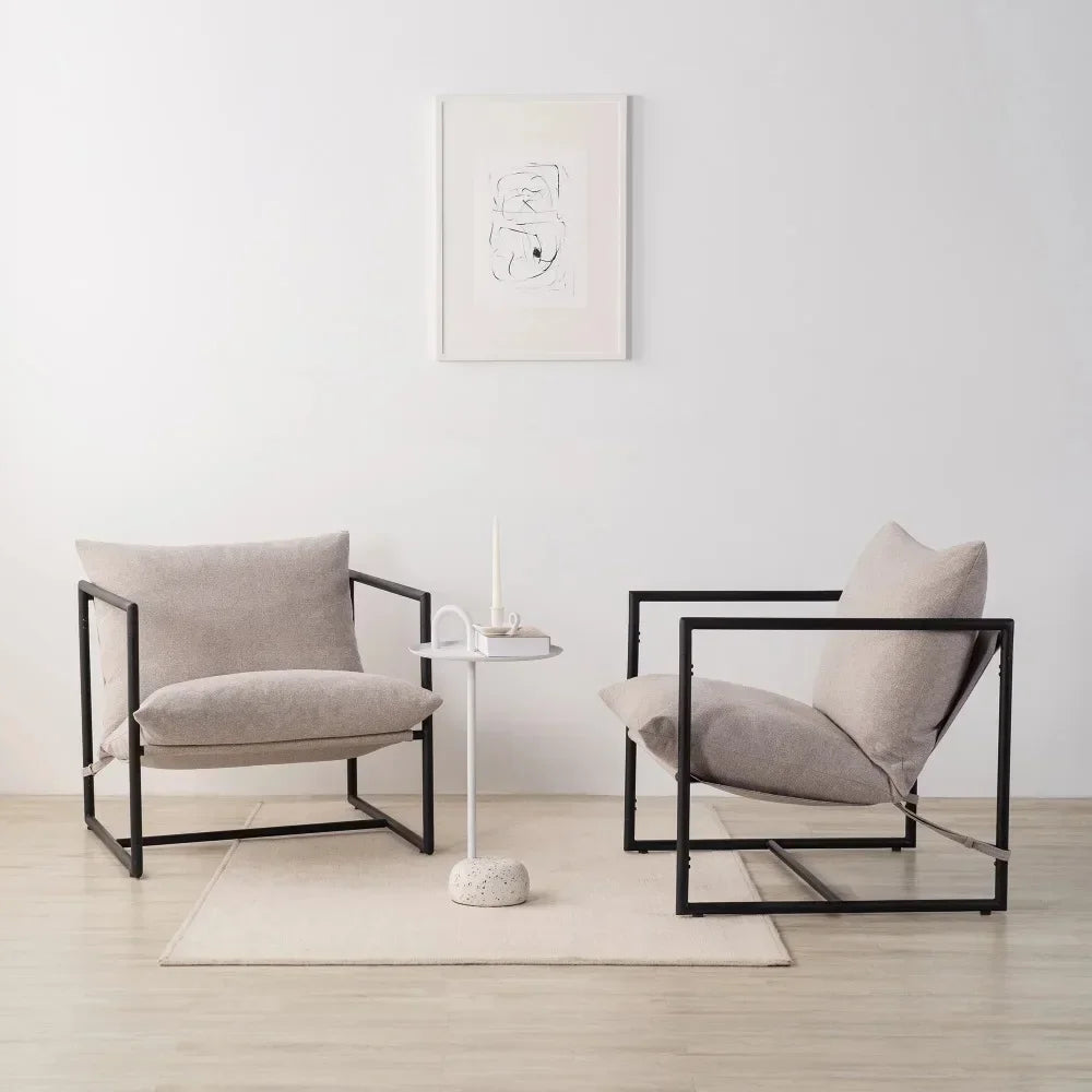 jz Aidan Metal Framed Sling Accent Chair
