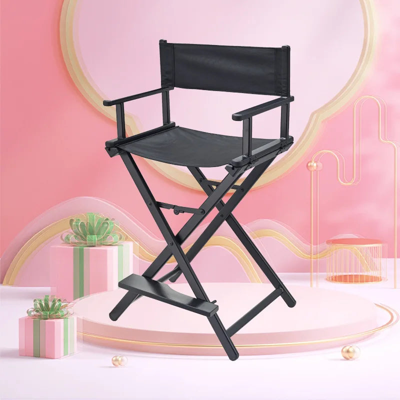 Outdoor Modern Portable All Aluminium Lounge Chair with Headrest - Portable Makeup Artist/Beach Chair Bar Office Makeup Chair